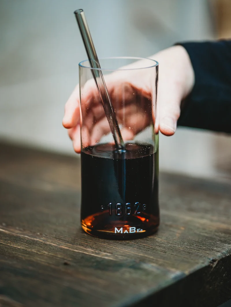 Fledermaus Fans aufgepasst - Trinkglas aus der leeren Rum Flasche