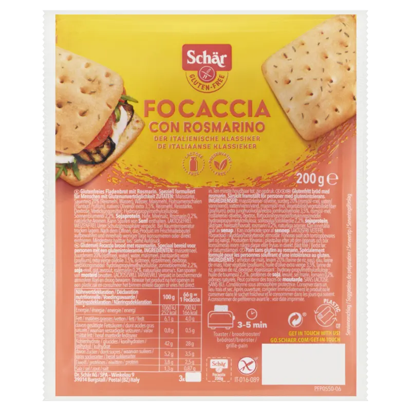 Schär Focaccia glutenvrij