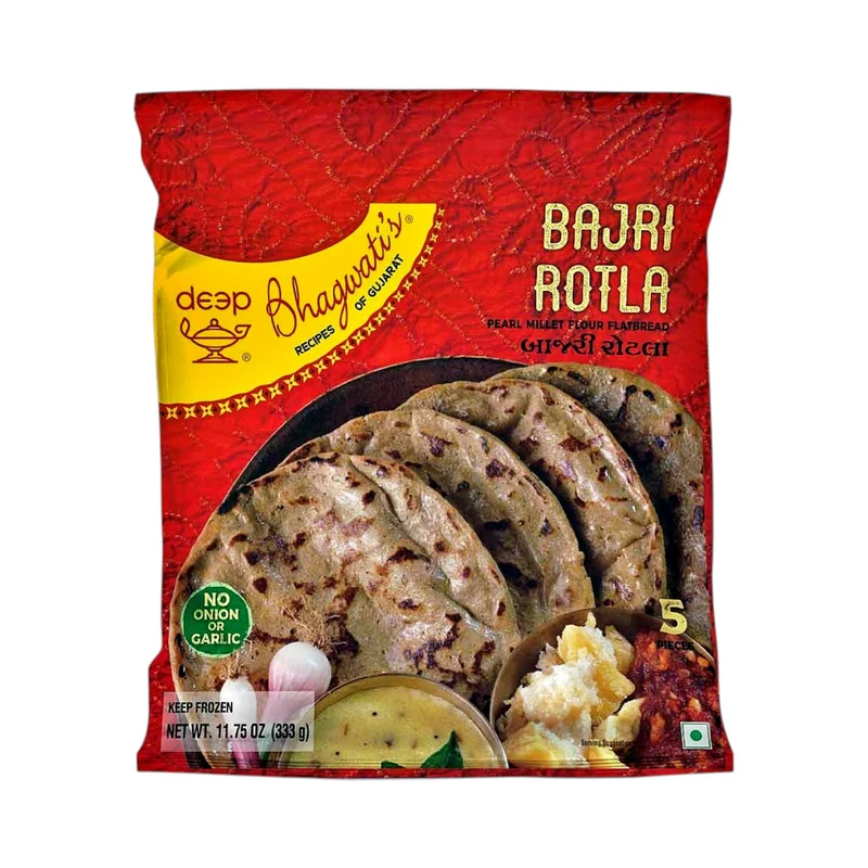 Frozen Deep Bhagwati's Recipe - Bajri Rotla (5pcs) 333gm (Only Berlin Delivery)