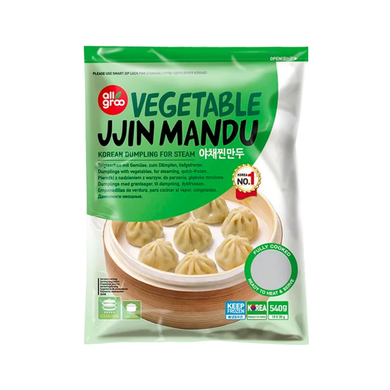 Frozen All Groo Jjin Mandu Dumpling - Vegetable 540gm (Only Berlin Delivery)