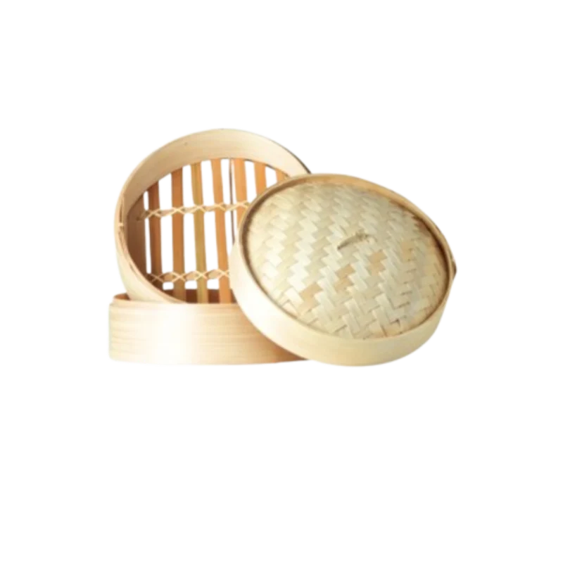 Jade Temple – Bamboo Steamer Set (2 Baskets + 1 Lid, 20 cm)