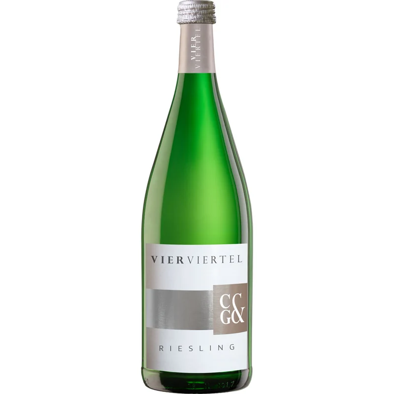 Weingärtner Cleebronn-Güglingen VierViertel Riesling QbA halbtrocken 12x 1 Liter (MEHRWEG)