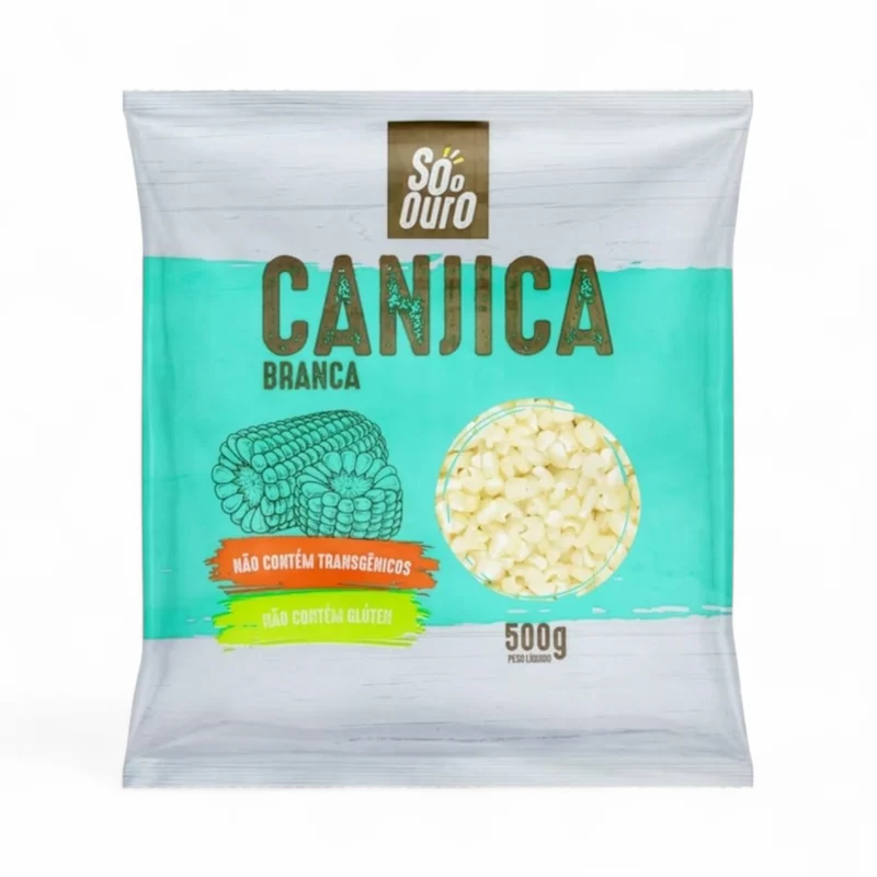 So O Ouro – Canjica Branca (White Hominy Corn) 500gm
