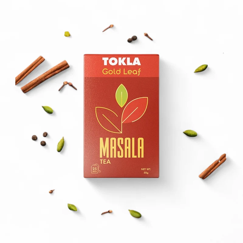 Tokla Gold Leaf - Masala Tea (25 Bags) 50gm