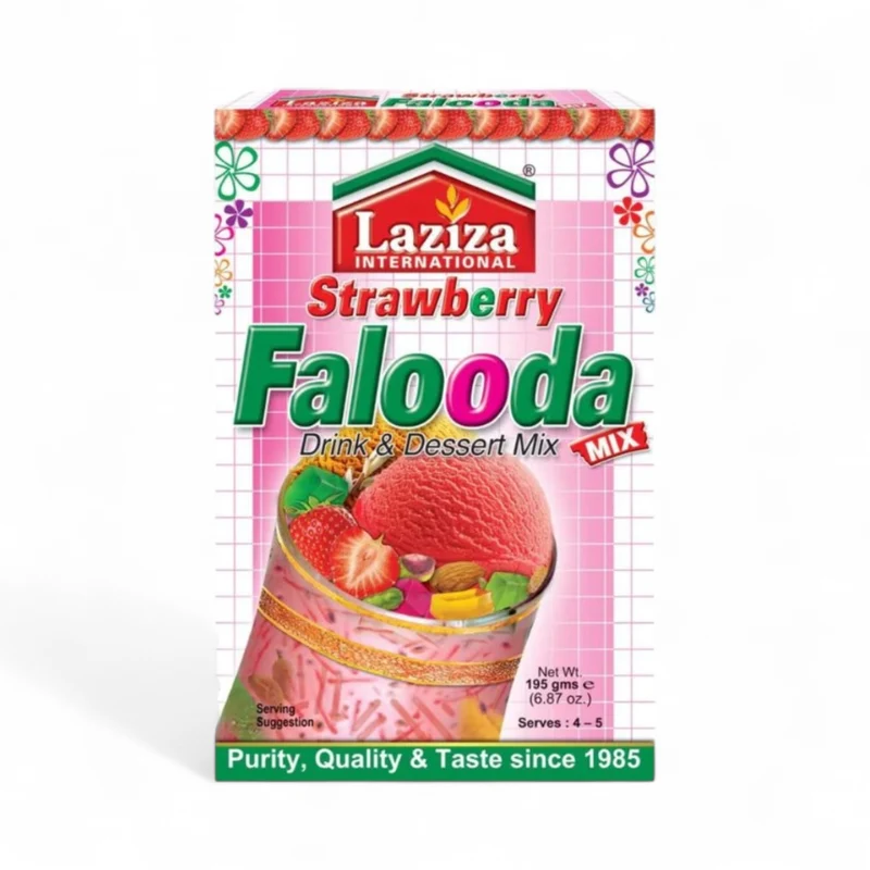 Laziza Drink & Dessert Mix - Strawberry Falooda 195gm