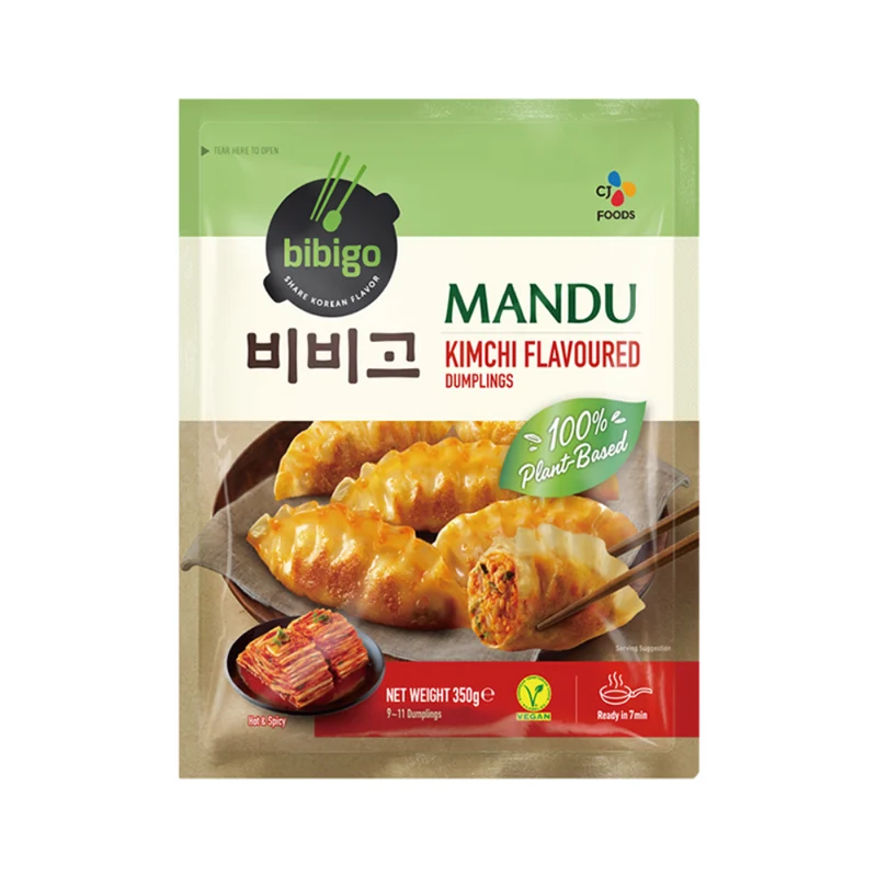Frozen Bibigo Gyoza Mandu - Kimchi Flavoured Dumplings (Vegan) 350gm (Only Berlin Delivery)