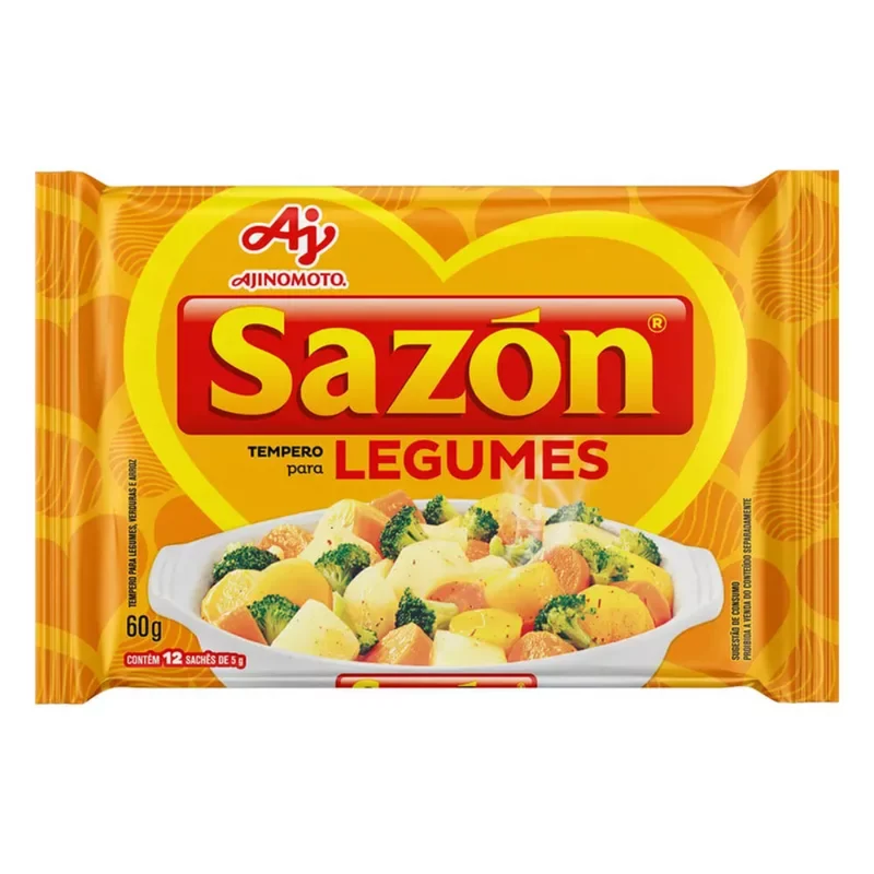 Ajinomoto Sazon - Tempero Para Legumes (12 x 5gm) 60gm