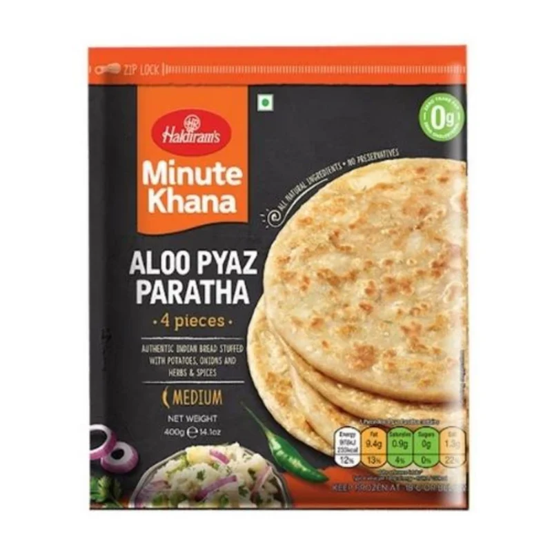 Frozen Haldiram's Aloo Pyaz Paratha (4pcs) 400gm - Only Berlin Delivery