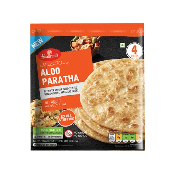 Frozen Haldiram's Aloo Paratha (4pcs) 400gm - Only Berlin Delivery
