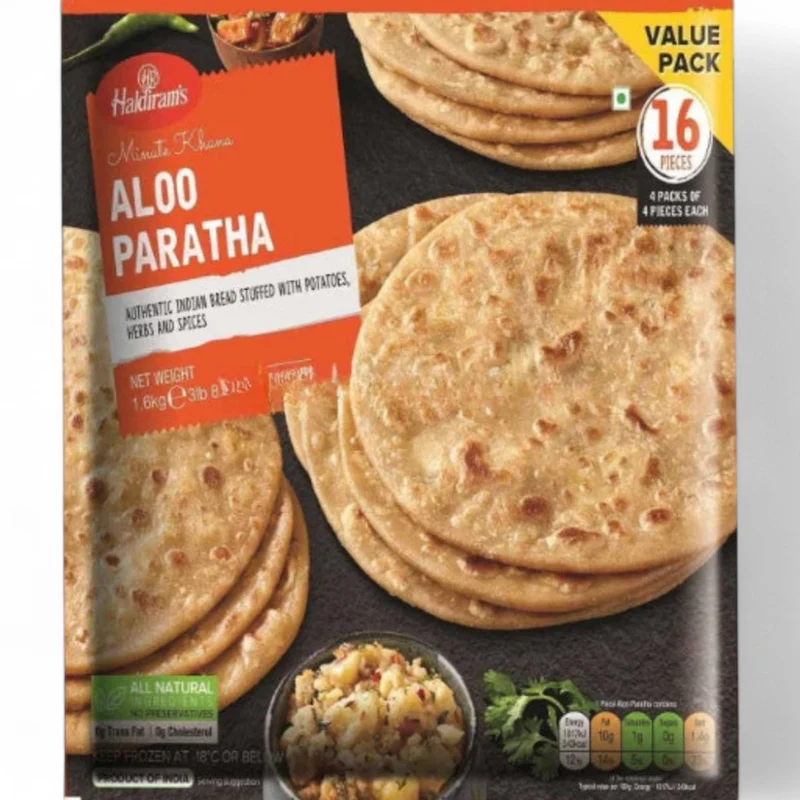 Frozen Haldiram's Aloo Paratha (16pcs) 1.6kg - Only Berlin Delivery