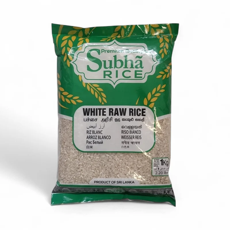 Subha White Raw Rice 1kg
