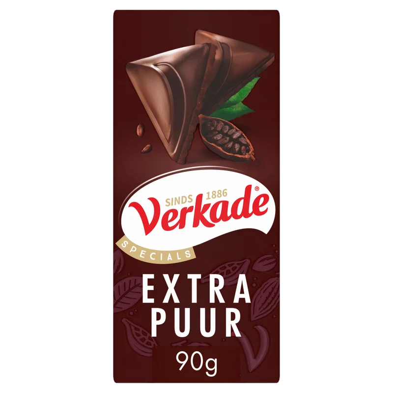 Verkade Extra puur chocoladereep