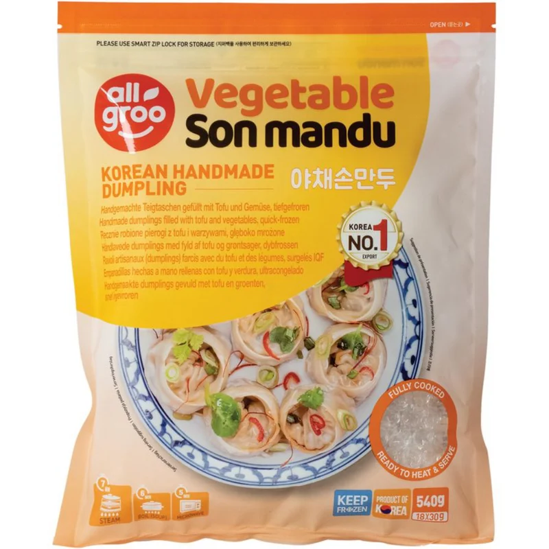 Frozen All Groo Son Mandu Dumpling - Vegetable 540gm (Only Berlin Delivery)