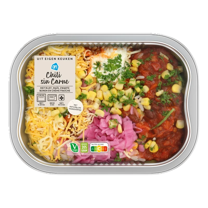 Verse maaltijd chili sin carne