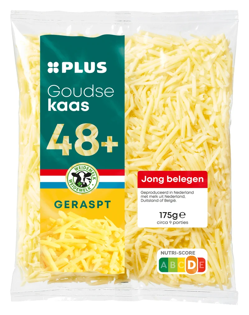 Goudse geraspte kaas jong belegen 48+