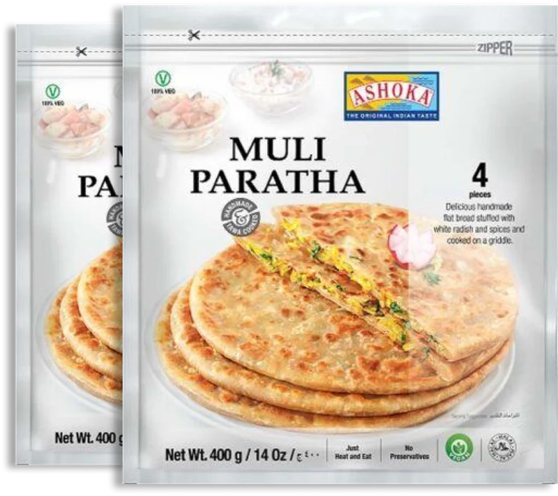 4× Frozen Ashoka Muli Paratha
