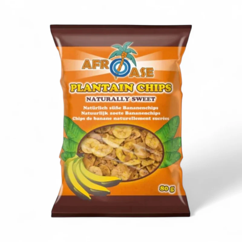 Afroase Plantain Chips - Naturally Sweet 80gm
