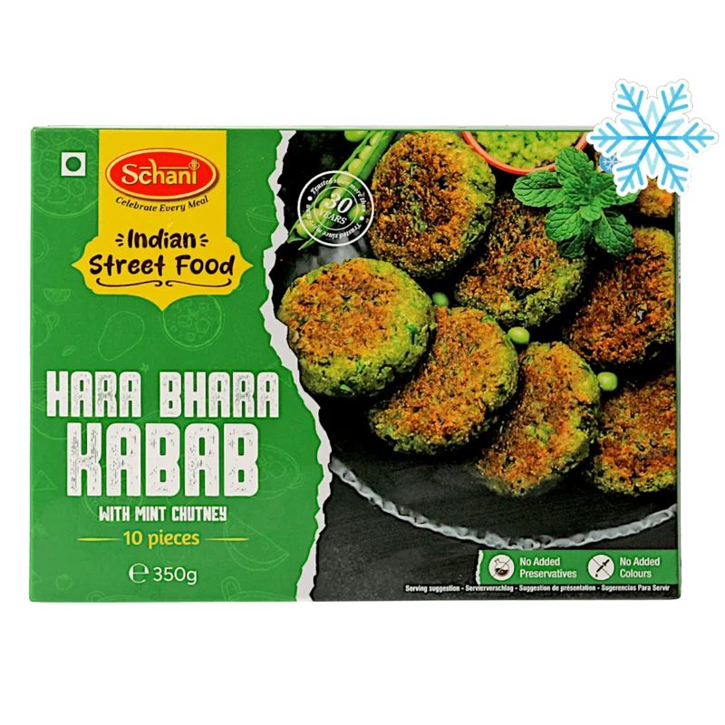 Frozen Schani Hara Bhara Kebab With Mint Chutney (10pcs) 350gm - Only Berlin Delivery