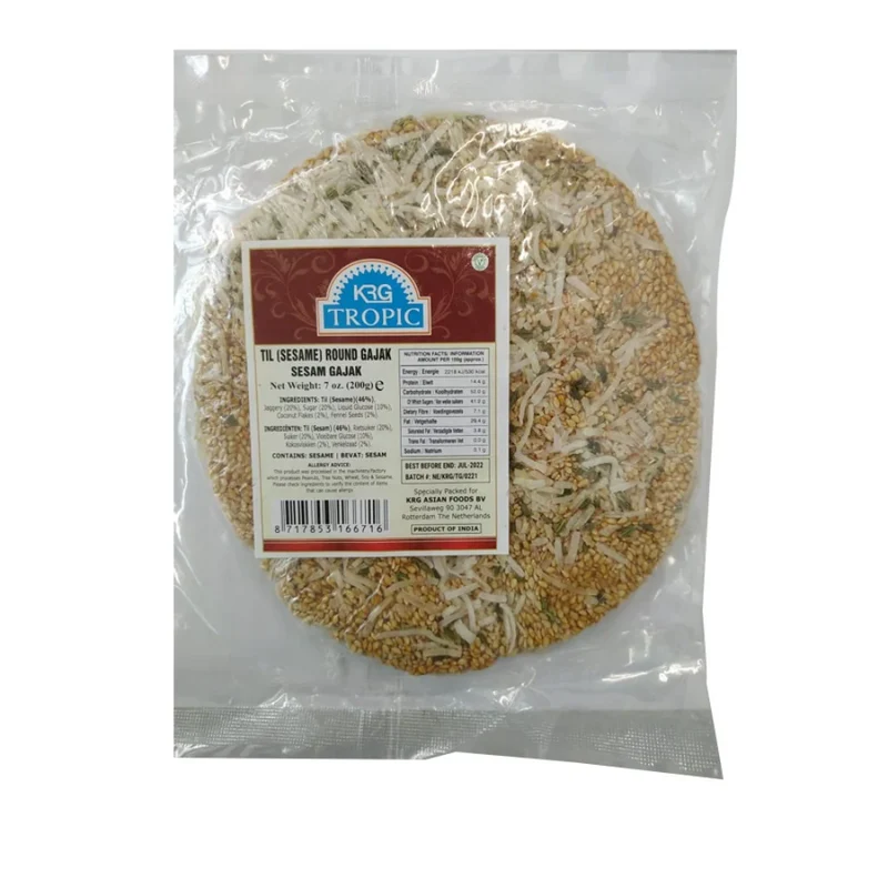 KRG Tropic Gajak Sesame (Til) Round Chikki 200gm