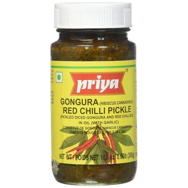 Priya Gongura (Rosella Leaves) Red Chilli Pickle 300gm