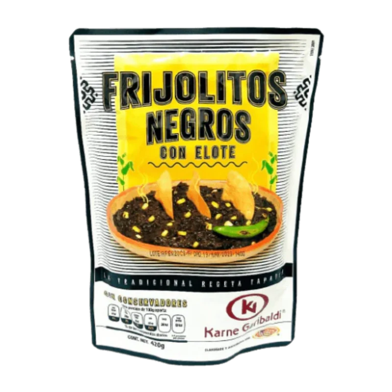 Karne Garibaldi - Frijoles Negros Refritos Con Elote 420gm