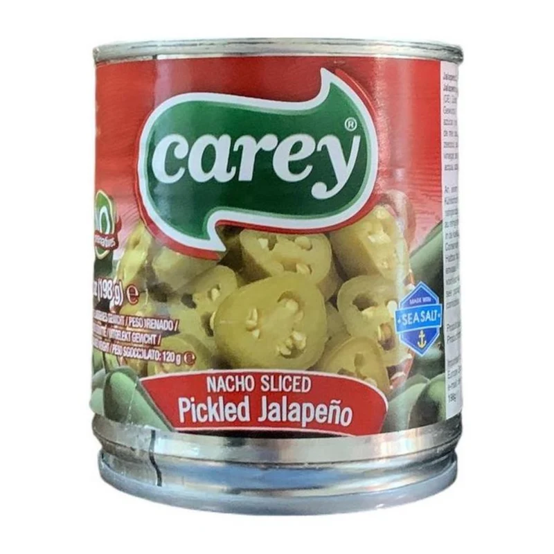 Carey Nacho Sliced Pickled Jalapeno 198gm