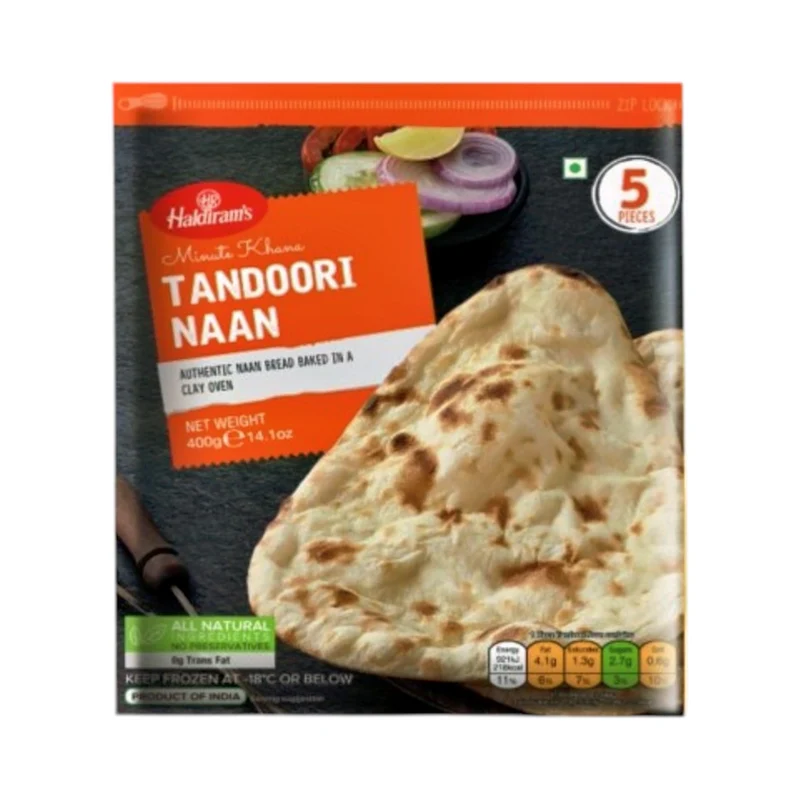 Frozen Haldiram's Tandoori Naan (5pcs) 400gm - Only Berlin Delivery