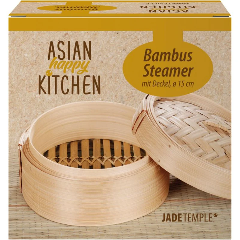 Asian Kitchen Bamboo Steamer With Lid (15cm) - 1 Set