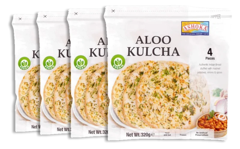 Frozen Ashoka Aloo Kulcha (4pcs) 320gm - Only Berlin Delivery (Choose your Quantity)