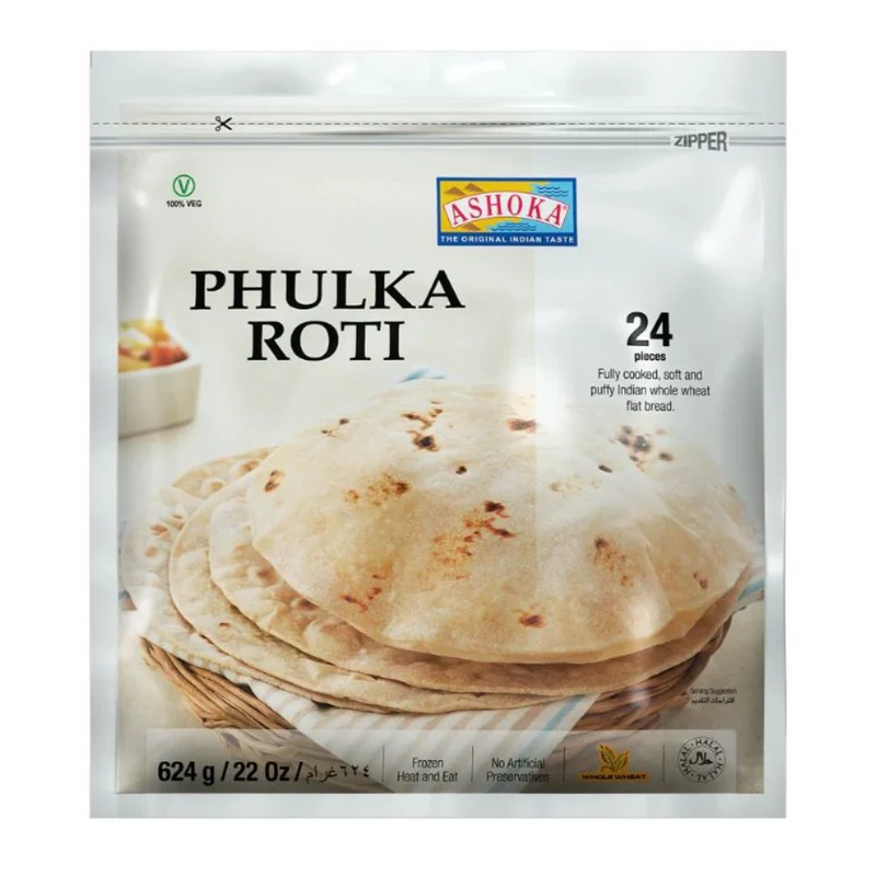 Frozen Ashoka Phulka Roti (24 pcs) 624gm - Only Berlin Delivery
