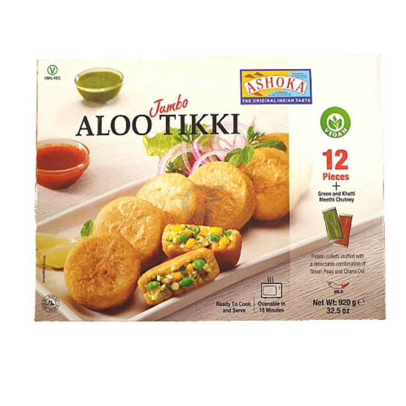 Frozen Ashoka Jumbo Aloo Tikki (12pcs) 920gm - Only Berlin Delivery