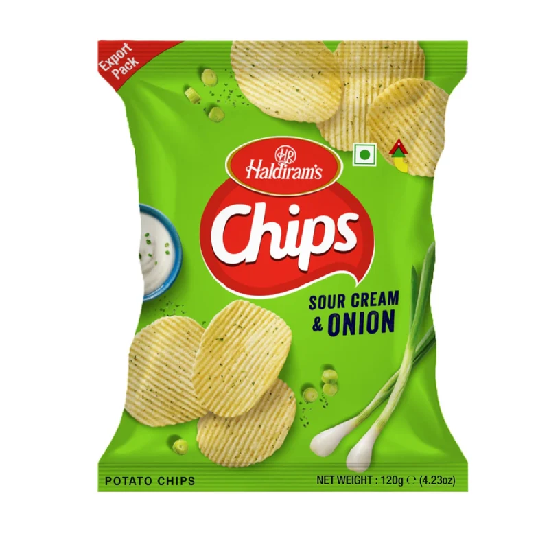 Haldiram's Potato Chips - Sour Cream & Onion 120gm