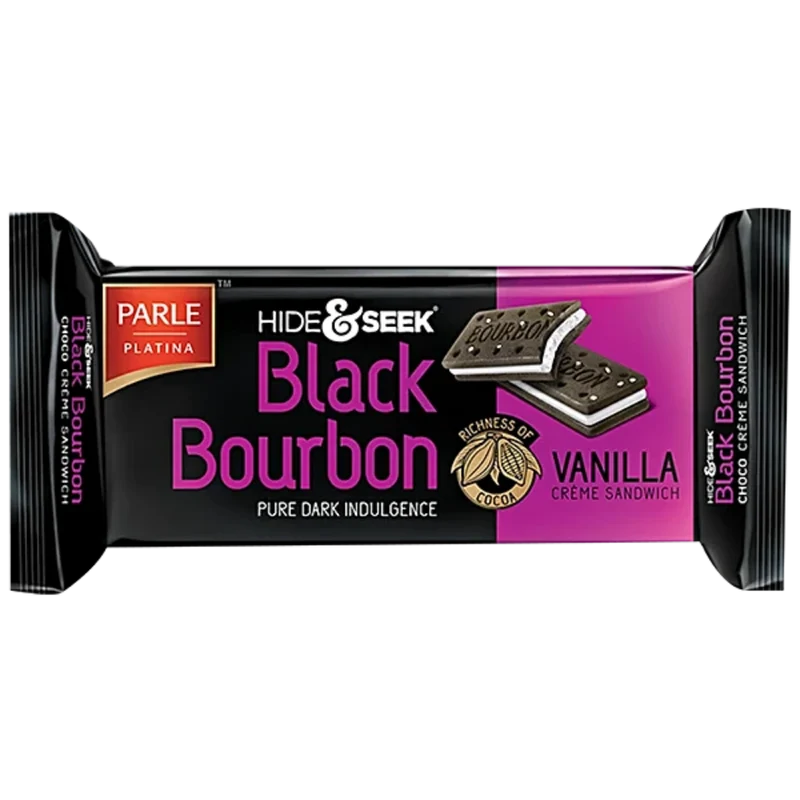 Parle G Hide & Seek - Black Bourbon Vanilla Biscuits 100gm