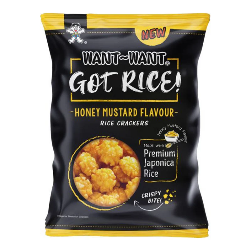 Want - Want Rice Crackers - Honey Mustard Flavour 85gm