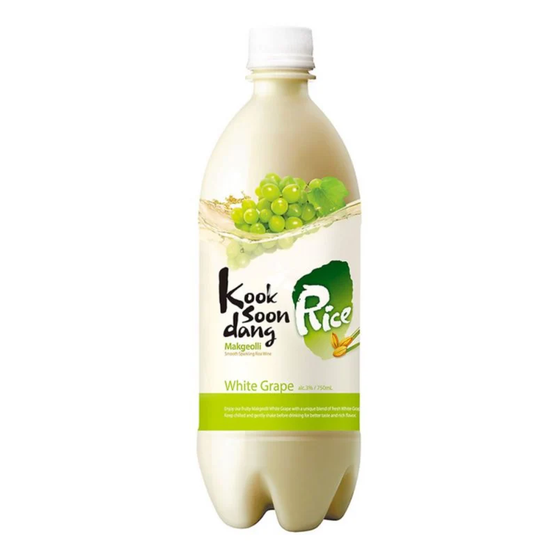 Kook Soon Dang Sparkling Rice Wine - White Grape (3% alc) 750ml
