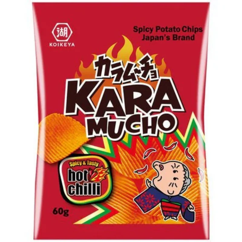Koikeya Karamucho Chips - Spicy & Tasty Hot Chilli 60gm