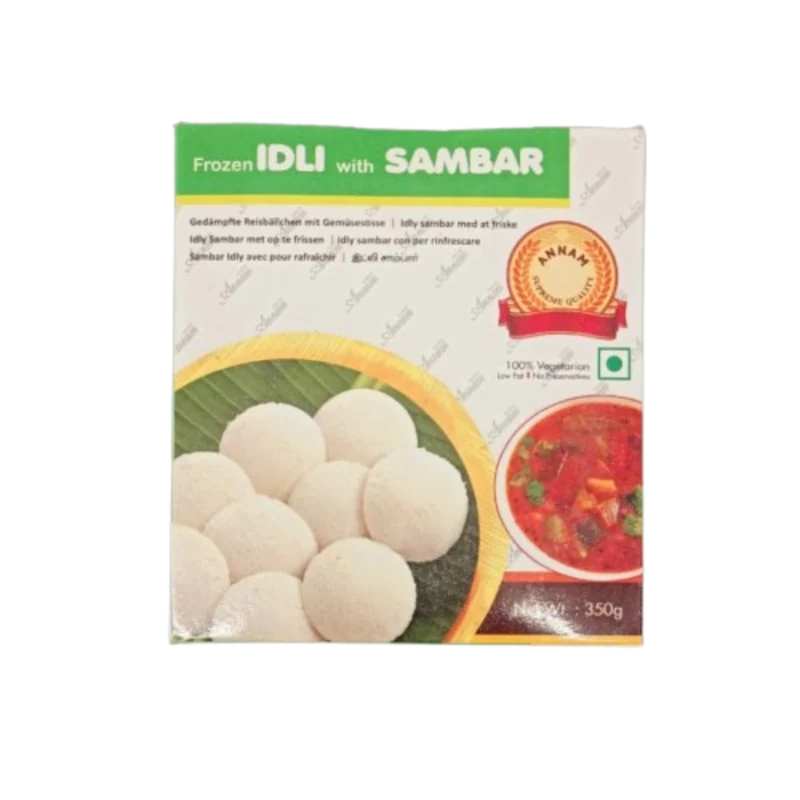 Frozen Annam Idli With Sambhar (6pcs) 350gm - Only Berlin Delivery