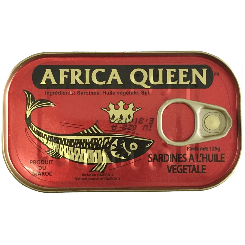 Africa Queen - Sardines in Vegetable Oil 125gm