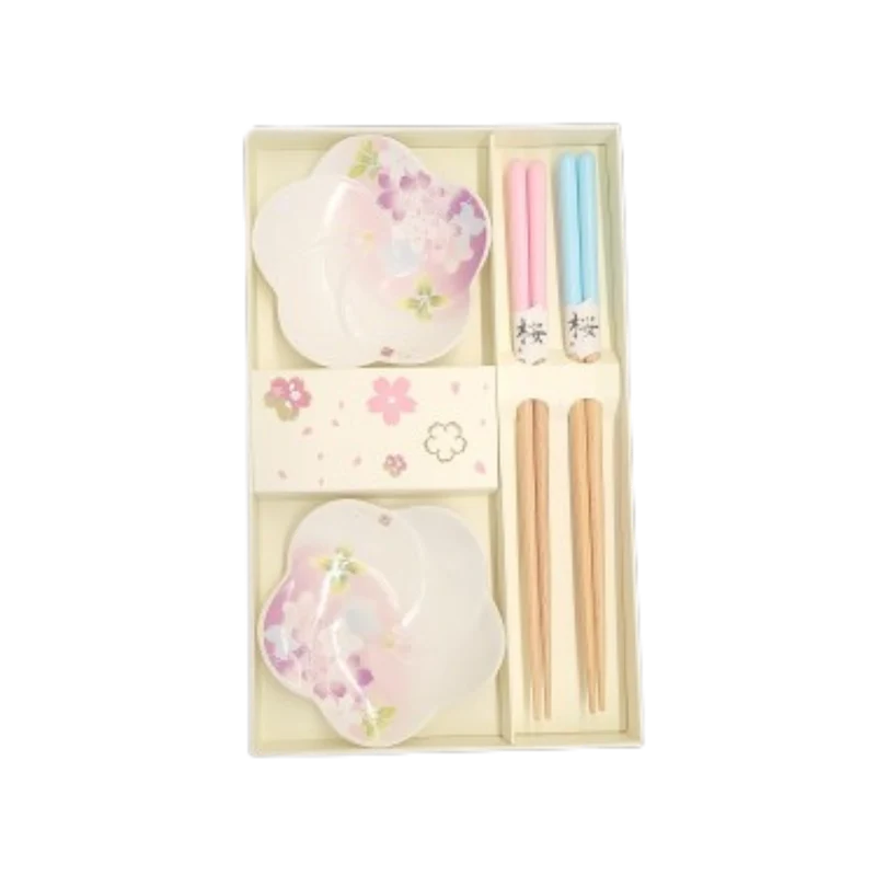 Jade Temple - Essstäbchenset mit Dippschalen Sakura (1pc)