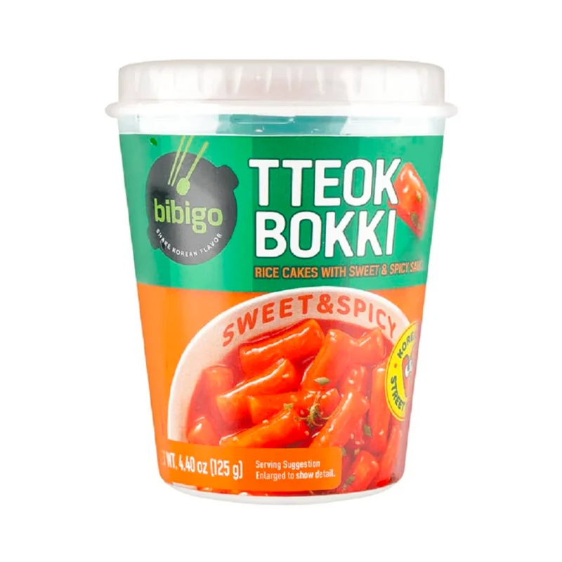 Bibigo Tteobokki - Rice Cup Noodles with Sweet & Spicy Sauce 125gm