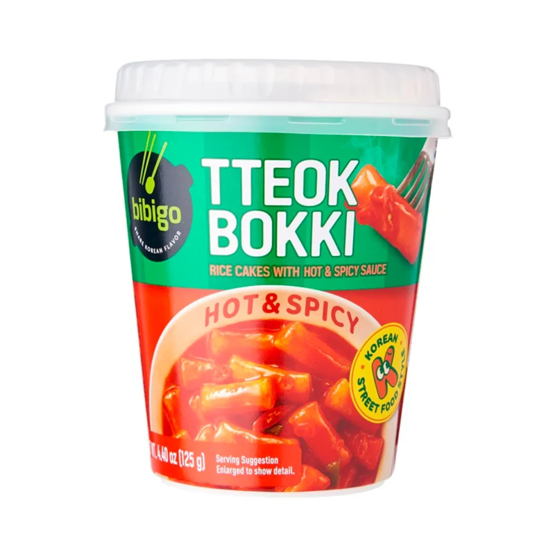 Bibigo Tteobokki - Rice Cup Noodles with Hot & Spicy Sauce 125gm (BBE: 14.10.2025)