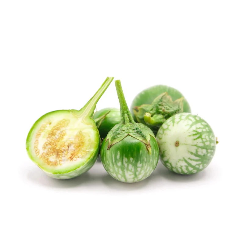 Fresh Baingan / Green Aubergine 1kg (Only Berlin Delivery)