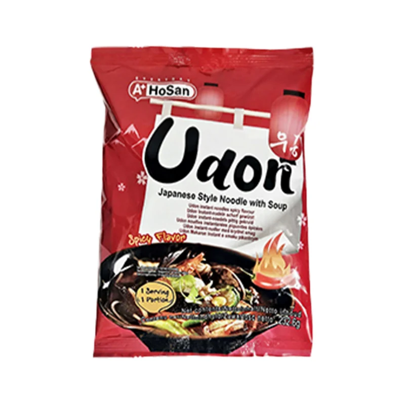 Hosan Udon Noodles With Soup - Spicy Flavor 232.6gm