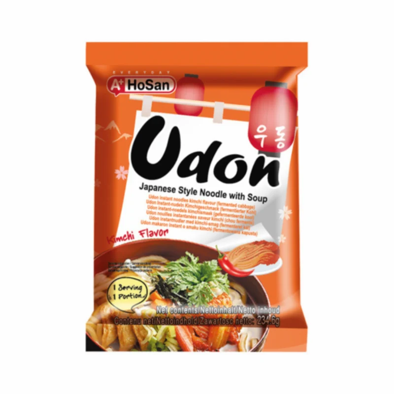 Hosan Udon Noodles With Soup - Kimchi Flavor 234.6gm