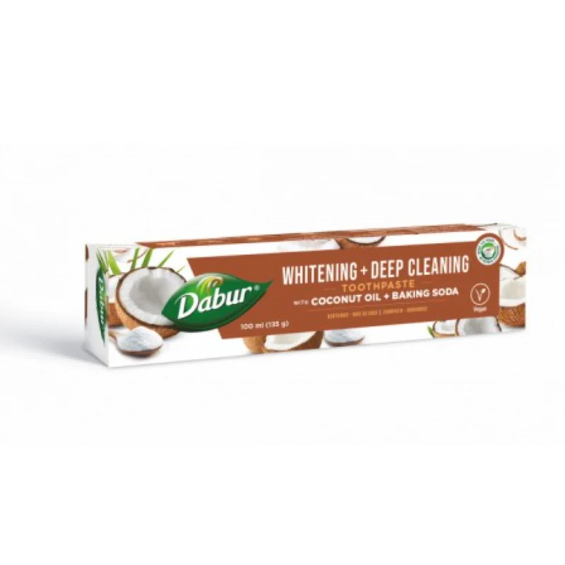 Dabur Whitening + Deep Cleaning Toothpaste - Coconut Oil & Baking Soda 135gm