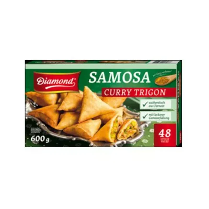 Frozen Diamond Curry Trigon/Samosa (48pcs) 600gm - Only Berlin Delivery