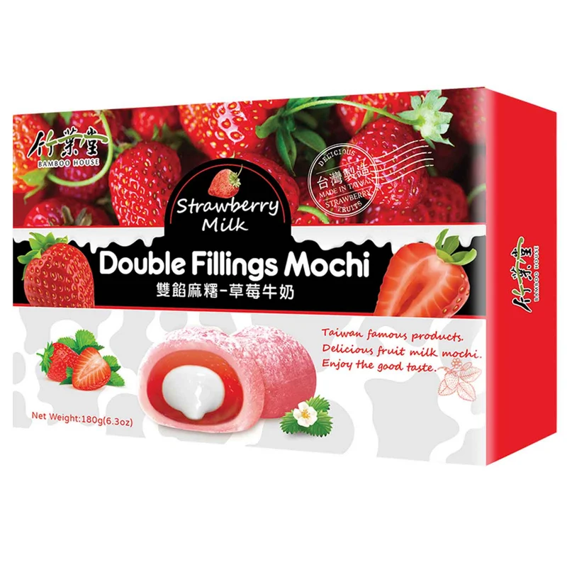 Bamboo House Mochi - Strawberry & Milk 180gm