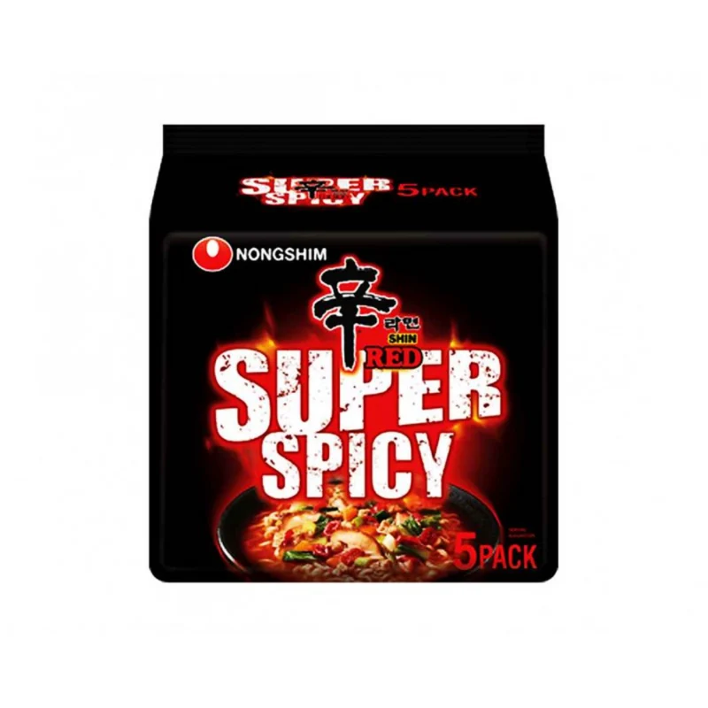 Nongshim Red Shin Ramyun Noodles - Super Spicy (5 pack) 600gm