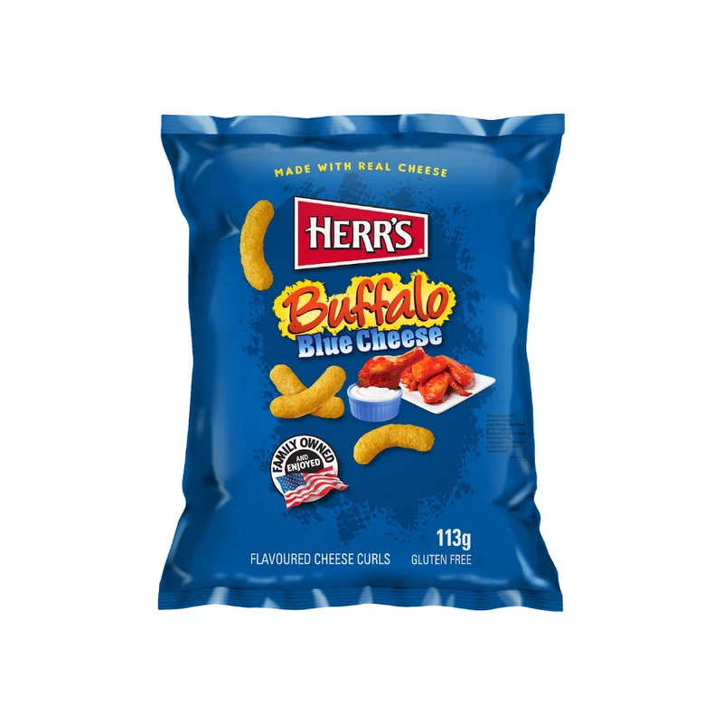 Herr's Cheese Curls - Buffalo & Blue Cheese 113gm
