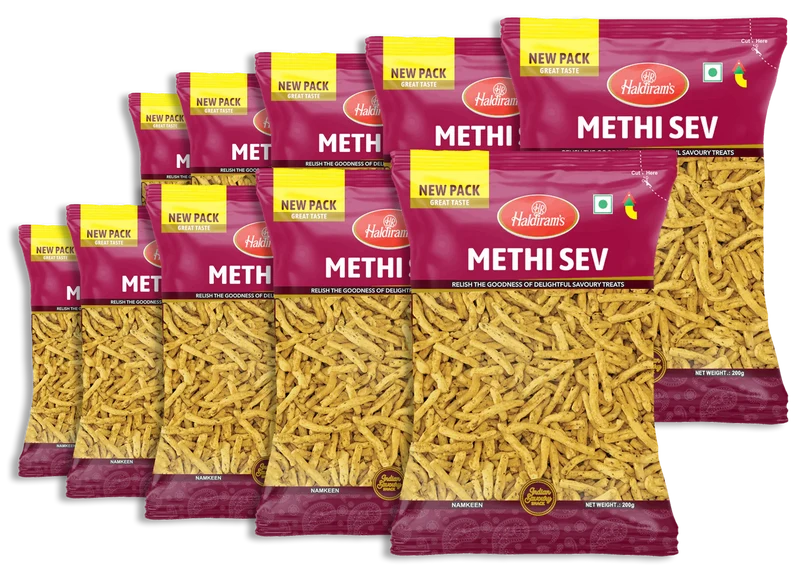 Haldiram's Methi Sev 200gm Bundle (Choose your Quantity)